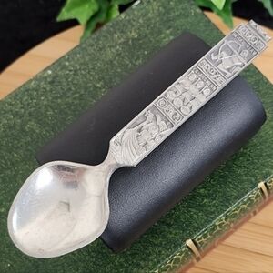 👉*VTG* VIKING PEWTER SPOON ~NORWEGIAN HEILAG OLAV BATTLE ~KONGE TINN ROYAL